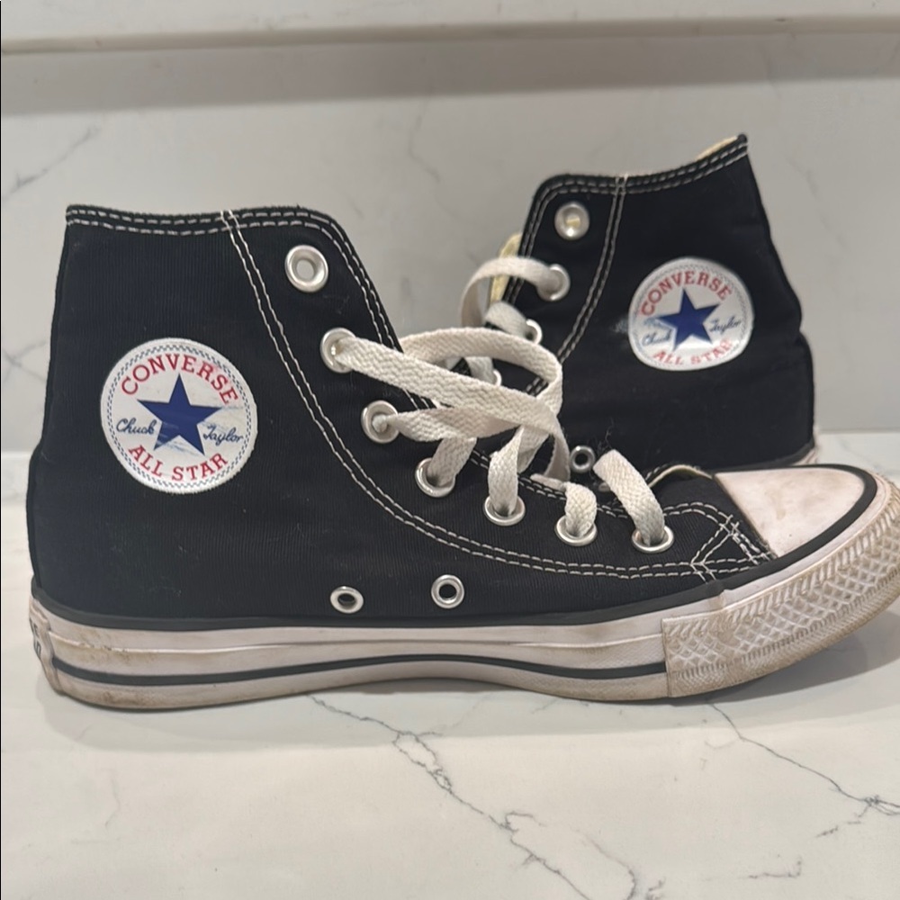 Converse Black and White High-Top Sneakers Iconic Design